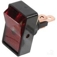 NARVA OFF/ON ILLUMINATED ROCKER SWITCH ( RED ) 12V 16 AMP , 12.5mm MOUNT DIA