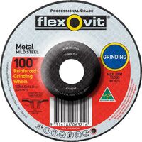 FLEXOVIT 6310240 GRINDING DISC 4" 100 x 4.0 x 16mm RAISED FOR STEEL x1