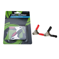 Battery Positive & Negative Clips Clamps 15 Amp Rating Pair Pack Alligator Clips