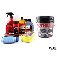 MOTHERS / MLH CAR WASH GIFT BUCKET SET 7 PIECE WITH MUSTANG GRAPHIC 65GB18 
