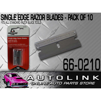 SINGLE EDGE RAZOR BLADES PACK OF 10 FOR ALL STANDARD RAZOR BLADE TOOLS 66-0210