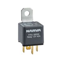 Narva 68000BL Mini Relay 4 Pin Normal Open 40 Amp 12 Volt x1