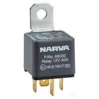 Narva 68000BL Relay 12 Volt 4Pin 40 Amp Normally Open Mounting Tab Each x1