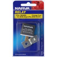 NARVA 68048BL CHANGE OVER RELAY WITH DIODE 12V 30 / 40 AMP 5 PIN x1
