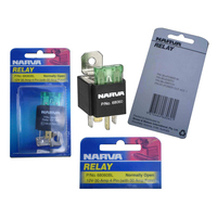 Narva Relay 12 Volt 4 Pin 30 Amp with 30 Amp Fuse & Mounting Tab 68060BL x1