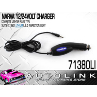 NARVA 71380LI 12V OR 24V BATTERY CAR CHARGER FOR 71320 LED INSPECTION LAMP