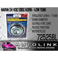 UNIVERSAL NARVA DICS HORN 24 VOLT 90mm DIA LOW TONE 112 dB 72525BL FOR TRUCK x1