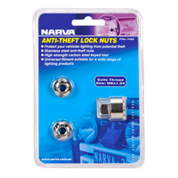 Narva 74423 Anti Theft Lock Nuts For Driving Lights & Light Bar Size M8 x 1.25
