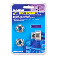 Narva 74425 Anti Theft Lock Nuts For Driving Lights & Light Bar Size M12 x 1.75