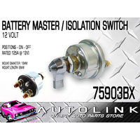 COLE HERSEE BATTERY MASTER ISOLATION SWITCH 2 POSITION ON - OFF 12V 125A 75903BX