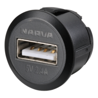 NARVA 81100BL HEAVY DUTY MINI FLUSH MOUNT USB SOCKET 12 OR 24 VOLT