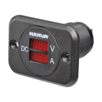 NARVA 81138BL FLUSH MOUNT LED VOLT & AMP METER DISPLAY 12 OR 24 VOLT