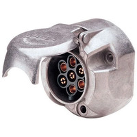 NARVA 7 PIN LARGE ROUND METAL TRAILER SOCKET 30AMP @ 12 VOLT 82062BL x1