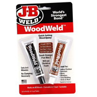 JB Weld 8251 Woodweld Quick Setting Wood Epoxy 1800 PSI Strength Tan Colour