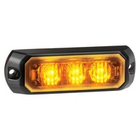 Narva 85203A Low Profile High Powered LED Warning Light Amber - 3 x 1 Watt LEDs