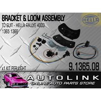 HELLA 9.1365.08 RALLYE 4000 BRACKET ASSEMBLY AND LOOM FOR 1365 1366