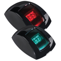 NARVA 99014BL NAUTICAL LED MARINE PORT & STARBOARD LAMPS BLACK COLOUR LENS