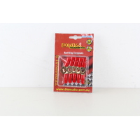 DNA 8 GAUGE RING TERMINALS GOLD PLATED RED WITH RUBBER INSULATORS (10 PACK)