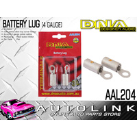 DNA 4 AWG BATTERY LUG 2 PACK - WITH GOLD ALLEN KEY SCREW FITTINGS (AAL204)