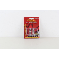 DNA MALE TO MALE RCA JOINERS 2 PACK - GOLD PLATED, BLACK & RED COLOUR CODED 