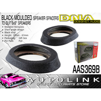 DNA 6"x 9" MOULDED SPEAKER SPACERS FIBREGLASS BLACK VINYL COVERED - PAIR