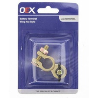 OEX ACX0006NBL Battery Terminal Wing Nut Stud Type Negative Single Each