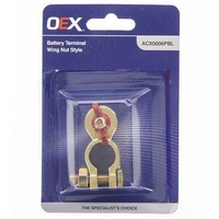 OEX ACX0006PBL Battery Terminal Wing Nut Stud Type Positive Single Each
