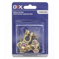 OEX ACX0017BL Battery Terminals Saddle Type Small Japanese Positive + Negative Pair