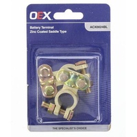 OEX ACX0024BL Battery Terminals Saddle Type 0 - 00 B&S Positive or Negative Pair