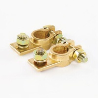 OEX ACX0044BL Positive & Negative Brass Battery Terminals with 8mm Stud