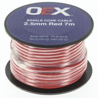 OEX ACX0694-7M Red 2.5mm Single Core Automotive Cable 7m Roll