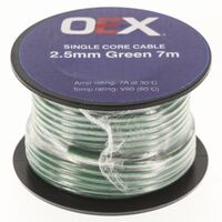 OEX ACX0696-7M Green 2.5mm Single Core Automotive Cable 7m Roll