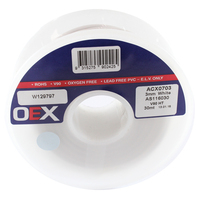 Oex ACX0703 3mm Single Core Cable White 10A Wire 30m Roll