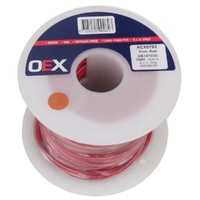 OEX ACX0752 Red Single Core Cable 25A Wire 30m Roll 5mm x 2.9mm2