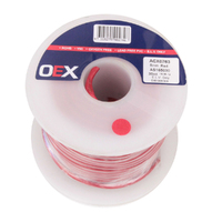 OEX Single Core Cable 50A Wire 30m Length 6mm x 4.6mm2 Red Roll Auto Wiring
