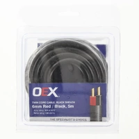 OEX ACX0811-5BL Twin Core Cable 6mm Sheathed 50A Red & Black 5m Roll