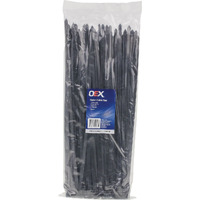 OEX ACX1321 Black Nylon Cable Ties - 7.6mm x 370mm - Pack of 100