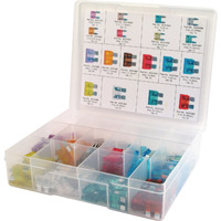 OEX STANDARD MINI BLADE FUSE ASSORTMENT KIT 280 PC QUALITY PREMIUM PLASTIC CASE