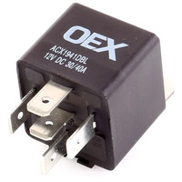 Oex ACX1941DBL Mini Relay 12V Change Over 30/40A Diode Protected 4 Terminal