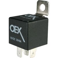 Oex ACX1941RBL Mini Relay 12V Change Over 30/40A Resistor Protected 5 Terminal
