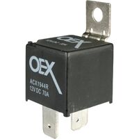 OEX MINI RELAY 12V NORMALLY OPEN 70 AMP RESISTOR PROTECTED 4 PIN ACX1944RBL