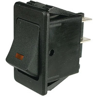 OEX ACX1957BL Rocker Switch On/Off DPST 12V Amber Illumination Rated 20A @ 12V