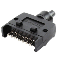 Britax 7 Pin Flat Trailer Plug Black Plastic (Trailer Side) ACX2804 