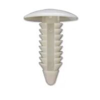Nice AF002 Universal White Plastic Automotive Fastener Clip - Sold as Each