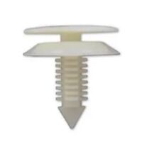 Nice AF012 Universal White Plastic Automotive Fastener Clip - Sold as Each