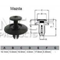 Nice AF030 Universal Black Plastic Automotive Fastener Clips - Sold as x10