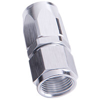 Aeroflow AF101-10S One Piece Full Flow Swivel Straight Hose End -10AN Silver