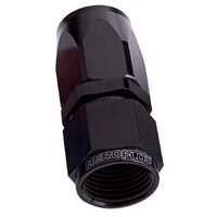 Aeroflow AF101-12BLK One Piece Full Flow Swivel Straight Hose End -12AN Black