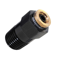 AEROFLOW NYLON HOSE QUICK RELEASE FITTING 1/8" NPT 3/16" HOSE BLACK AF121-02BLK