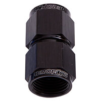 Aeroflow AF131-06BLK Straight Female Swivel Coupler -6AN Black Finish 
